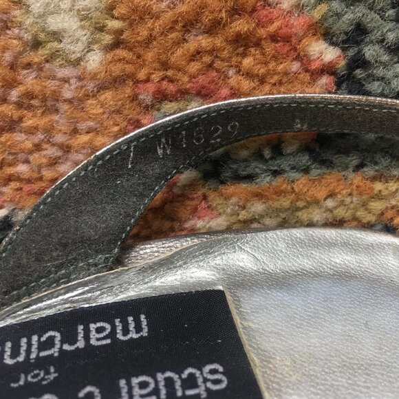 STUART WEITZMAN Vintage Silver Leather Crystals Mesh Slingback Pumps Heels 7N - Picture 11 of 16